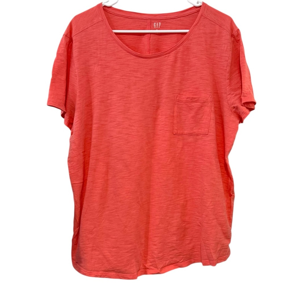 GAP XXL Coral Pink Relaxed Pocket Tee Cotton Short Sleeve T Shirt